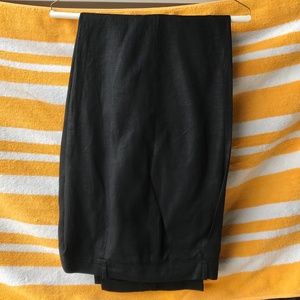 Cleo (Italy) black linen slacks, lined, 14